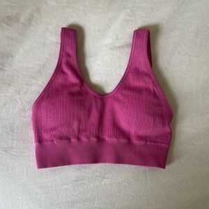Aerie Hot Pink Ribbed Bralette